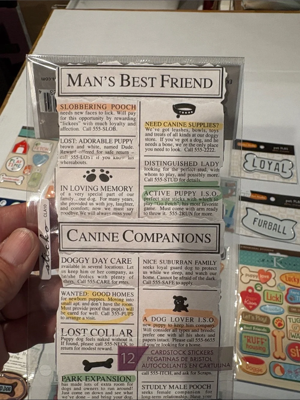 Scrapbooking Assorted Dog-Themed Stickers and Embellishments - Multicolor lot 11